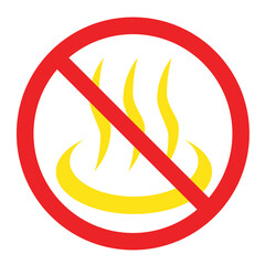 No hot  icon symbol warning sign 2021