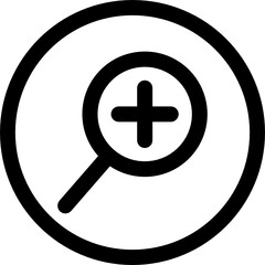 Fototapeta premium zoom in icon vector