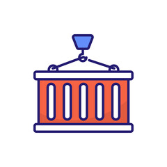 Container vector icon style illustration. EPS 10 File