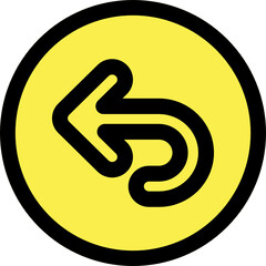 turn left icon vector