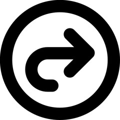 turn right icon vector