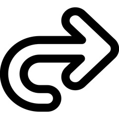Naklejka premium turn right icon vector