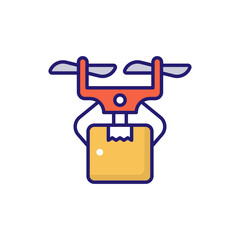 Distribution vector icon style illustration. EPS 10 File