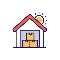 Save From Sun vector icon style illustration. EPS 10 File