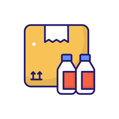 Product Packing vector icon style illustration. EPS 10 File