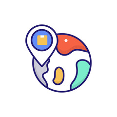 Destination vector icon style illustration. EPS 10 File