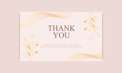 thank you card template illustration vector background