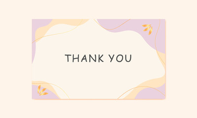 thank you card template illustration vector background