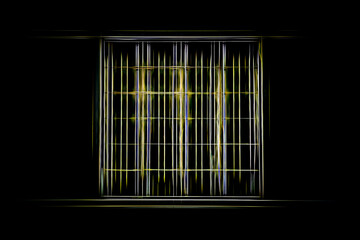 Abstract background with colorful neon glow on a dark background.