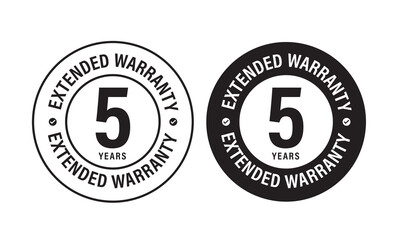 eCommerce abstract, five year extended warranty vector symbol 