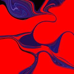 Abstract wavy vibrant facture. Splashed liquid paints. Psychedelic trippy effect. Distortion. Creative graphic design. Colorful artistic illustration. Digital art. Cover for music album. 