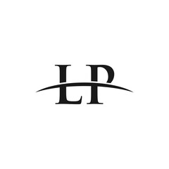 LP initial swoosh horizon, company logo design inspiration
