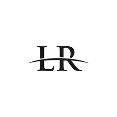 LR initial swoosh horizon, company logo design inspiration