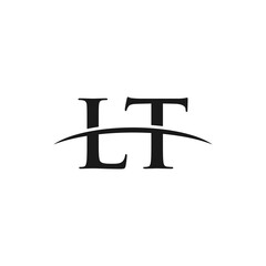 LT initial swoosh horizon, company logo design inspiration