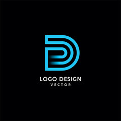 D Letter Typography Logo Design