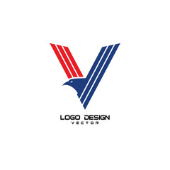 V Eagle Logo Design
