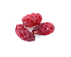 Raisins isolated on white background.