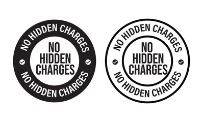 no hidden charges vector icon, financial abstract. 