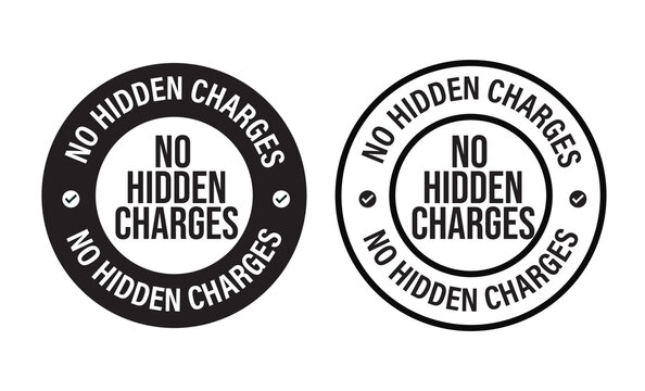 No Hidden Charges Vector Icon, Financial Abstract. 