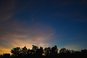 Beautiful cloudy sky at sunset