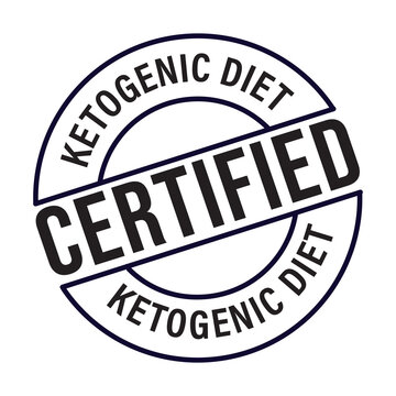 ketogenic diet certified vector icon isolated on white background, black in color