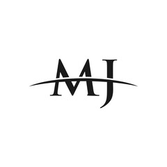 MJ initial swoosh horizon, company logo design inspiration