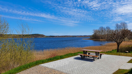 A place to rest by a lake in Kashubia, Poland