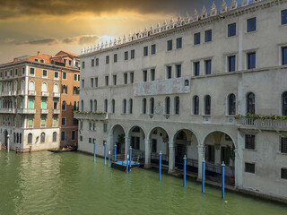 nice view to a venice house at summer