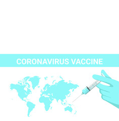 Coronavirus Vaccine background with map