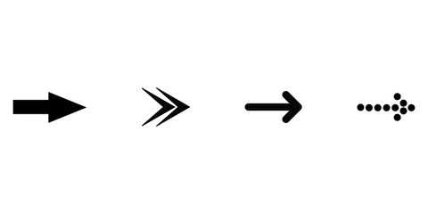 Set of black vector arrows, vector illustration collection of arrows vector icon.