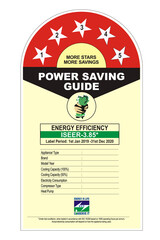 power saving guild, energy efficiency rating certificate,  more star more saving