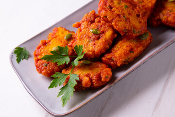 Pumpkin Fritters. Traditional recipe to celebrate autumn and halloween.