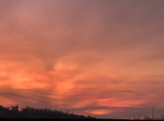 sunset sky with beautiful colors