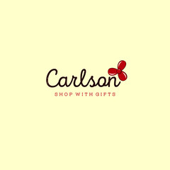 logo for a gift shop with the name Carlson