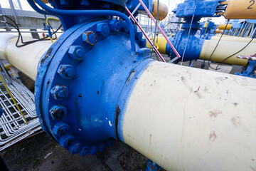 Flange bolted connection of the main gas pipeline at the compressor station. The control of the...