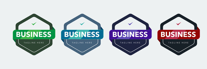 Badge logo icon vector. Company training modern badge certificates to determine based on criteria.