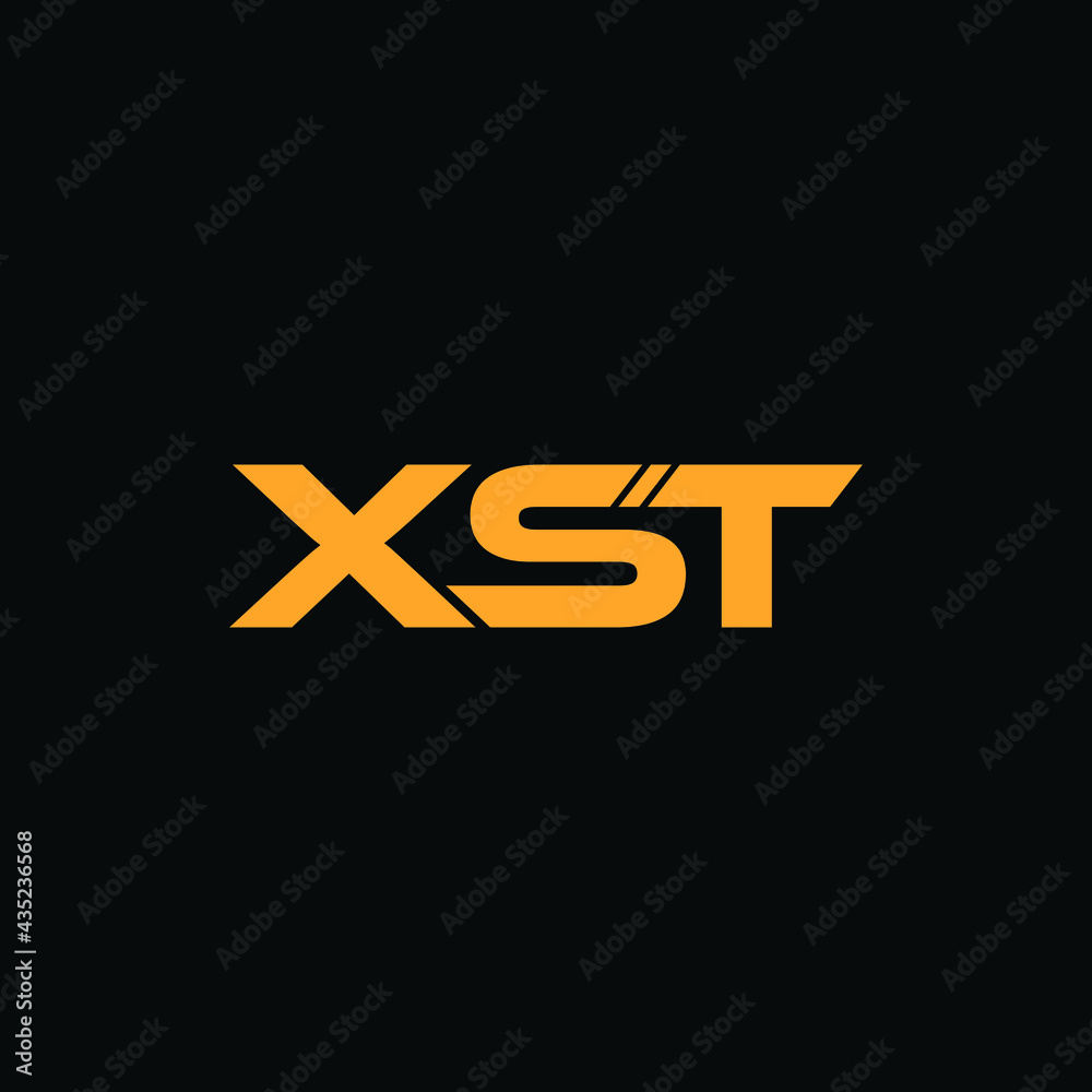 Wall mural xst letter logo design 