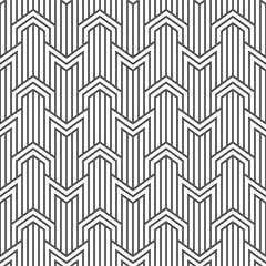 Seamless outlined art deco line pattern design