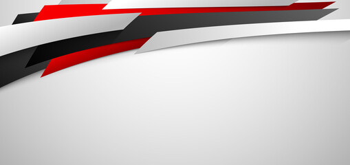 Abstract corporate banner web design red and white geometric diagonal on white background