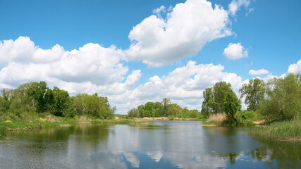 The idyllic river Ehle near the municipality of Biederitz near Magdeburg