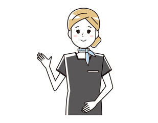 エステティシャンの女性のベクターイラスト