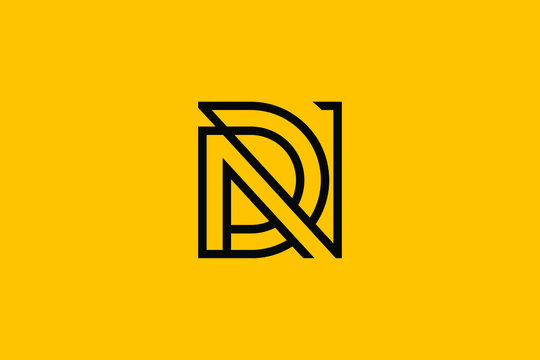 Premium Vector | Dn monogram logo design letter text name symbol monochrome  logotype alphabet character simple logo