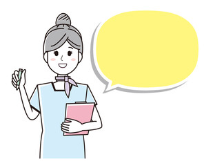 エステティシャンの女性のベクターイラスト