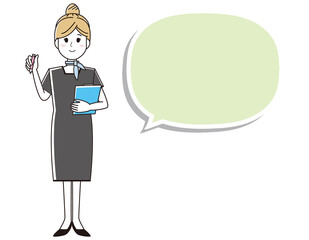 エステティシャンの女性のベクターイラスト