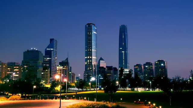 Sunset Time Lapse Skyline Santiago de Chile - May 2021