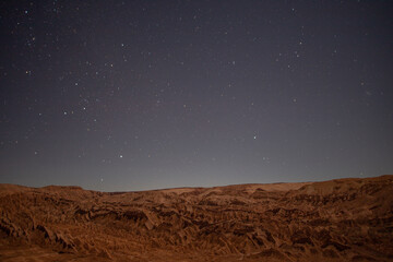 Fototapeta na wymiar Fotografía Nocturna en el Desierto de Atacama