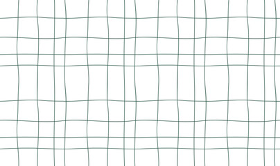 Abstract seamless pattern with green thin line grid. Doodle limitless textured creative art geometric repeat ornament. Boundless decor for fabric, paper wrap, print, wallpaper. Vector illustration