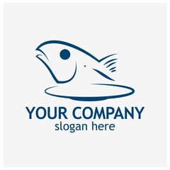 Fish logo icon. Milkfish icon. Vector Illustration on white background.	
