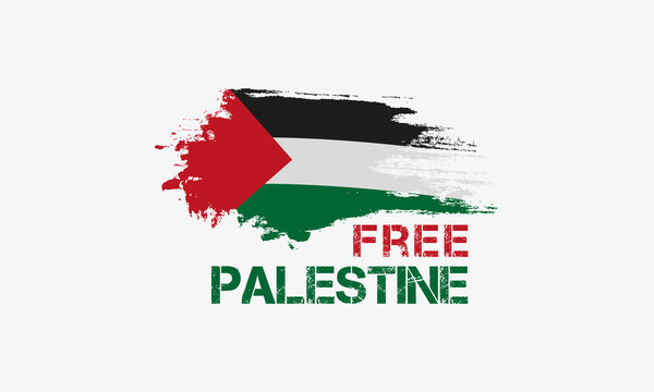 Free Palestine flag vector illustration for banner, t-shirt, social media post