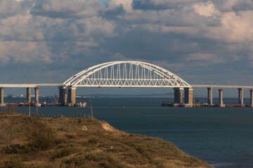view of the white Crimean bridge